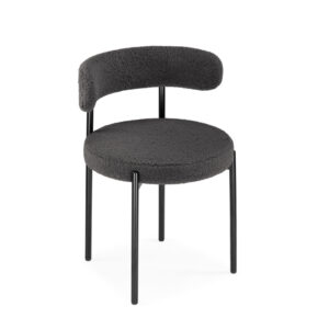 Стул на металлокаркасе Rudi dark gray/black